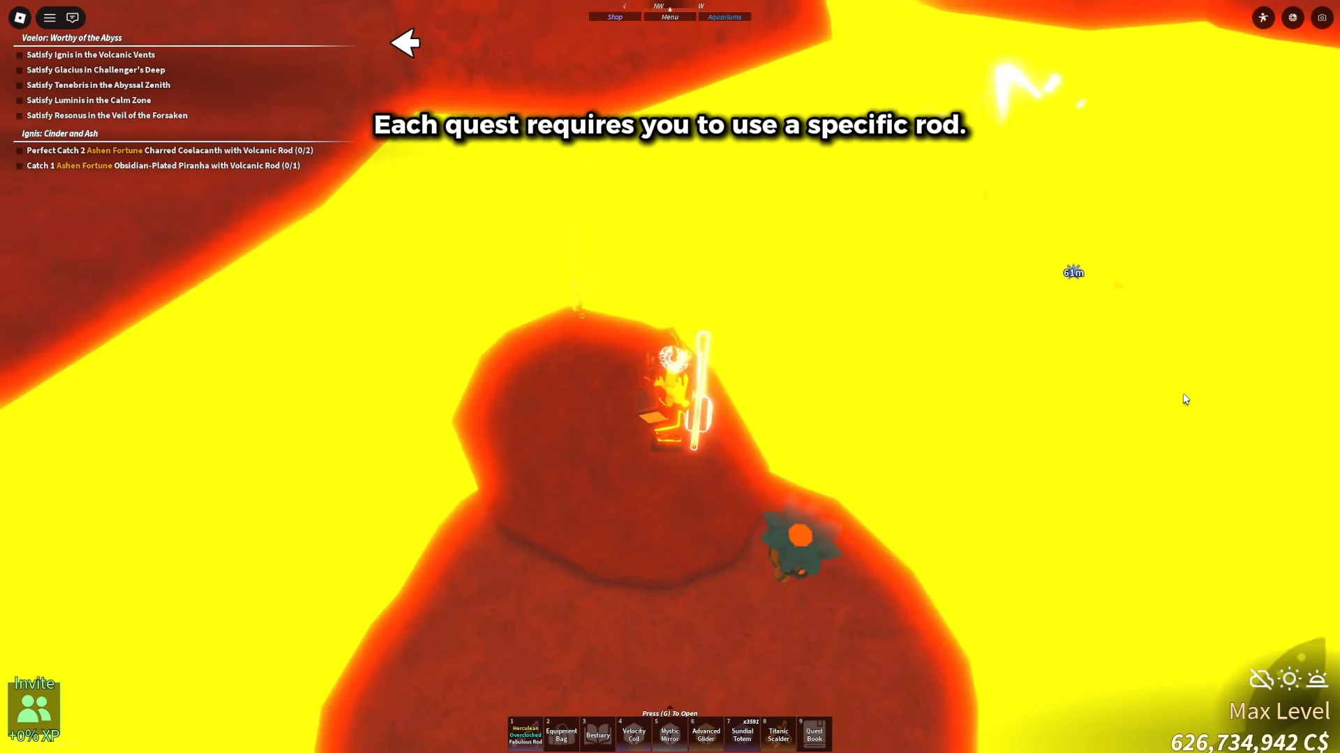 Claiming Volcanic Vents quest