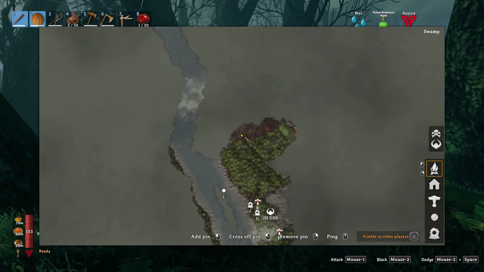 Marking Sunken Crypt on Map