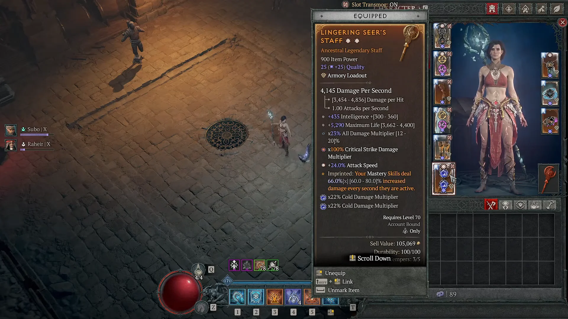 Gear: Two-Handed Staff & Rings