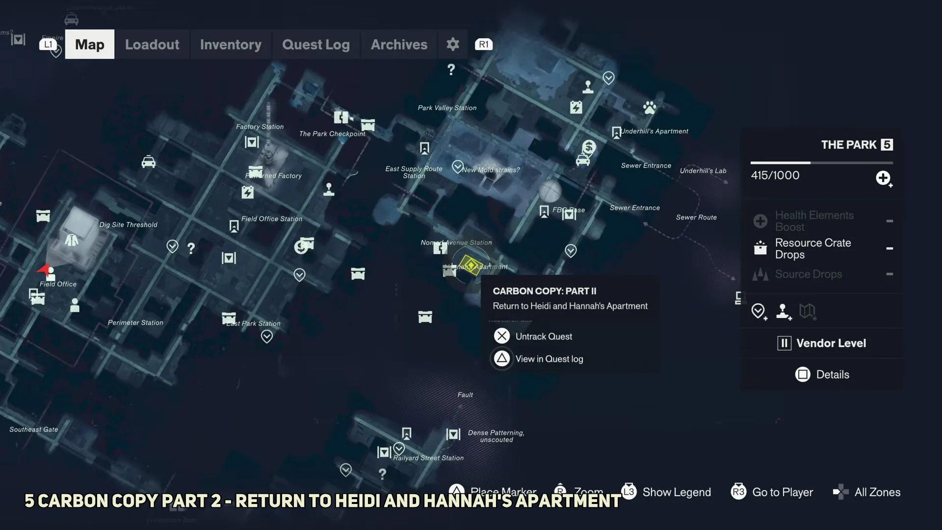 Map to Return to the Apartment