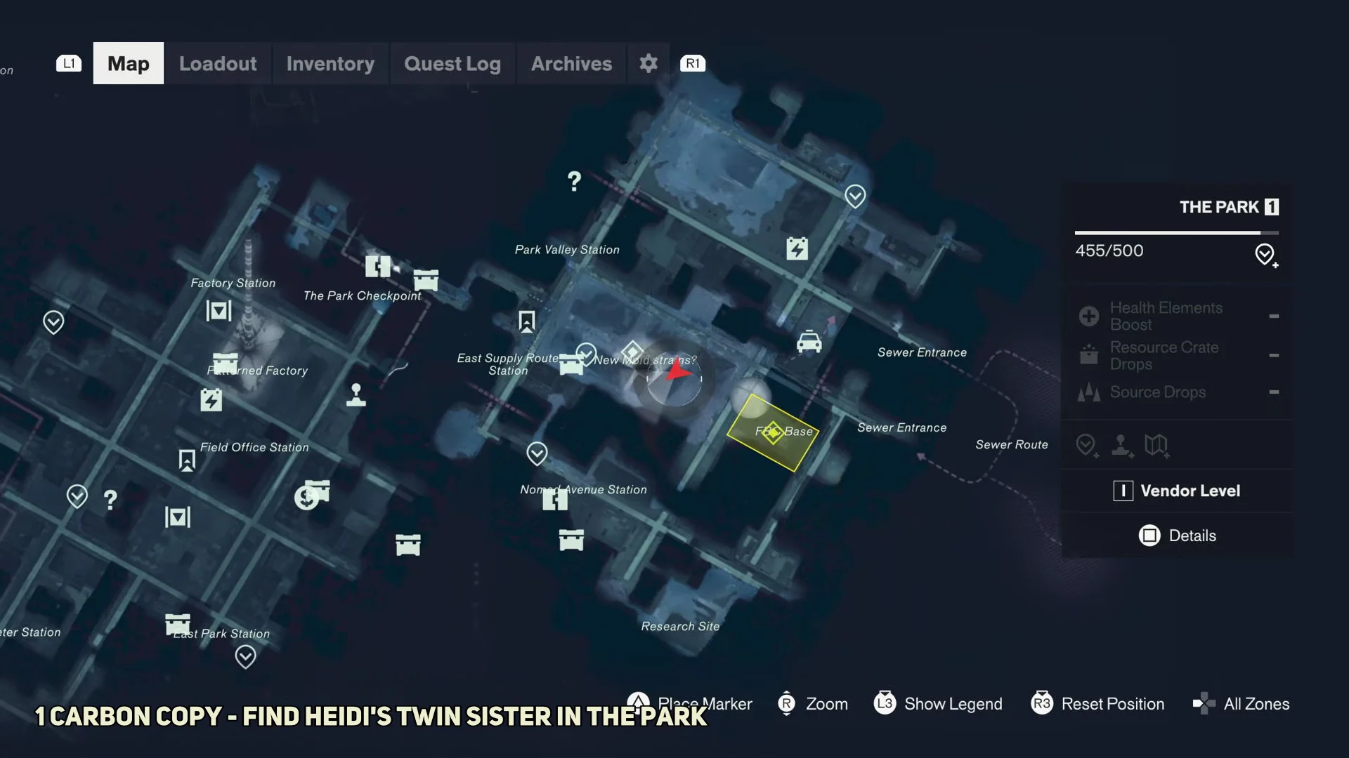 Map Location for Starting Carbon Copy