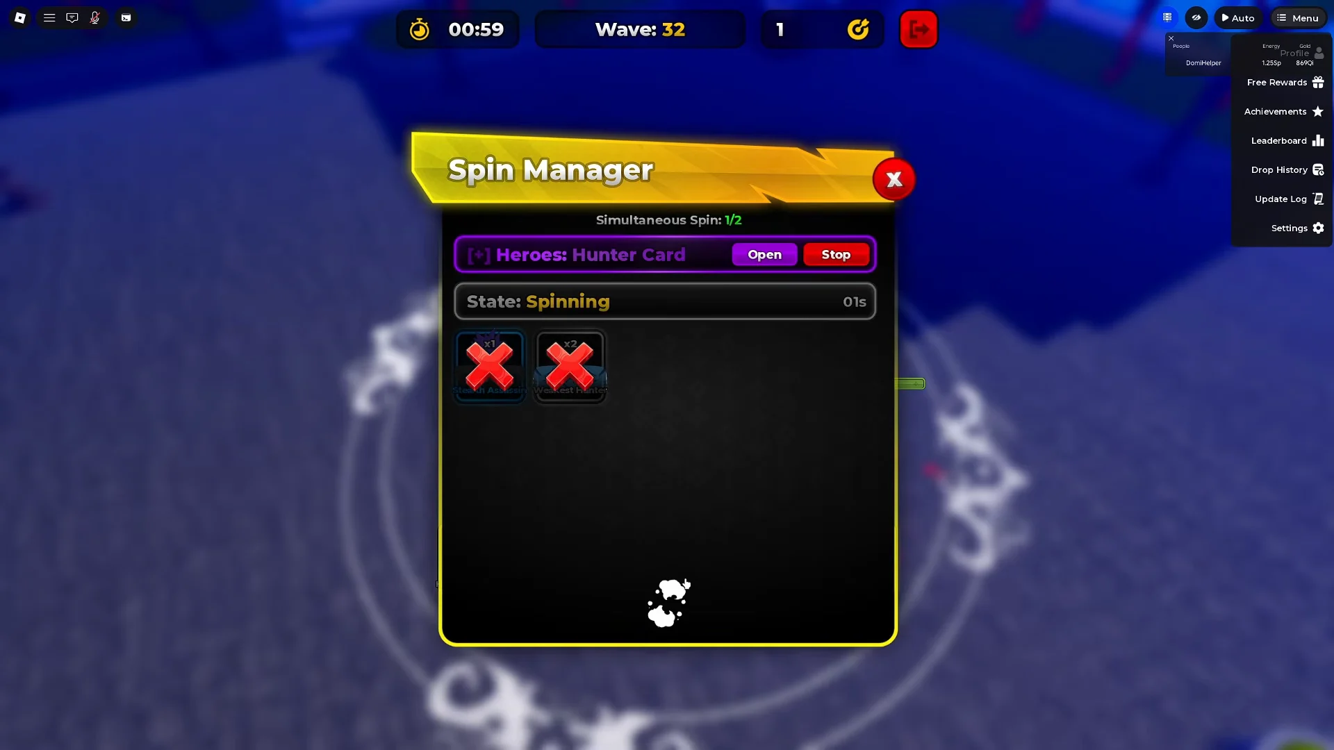 Hunter Card spinning
