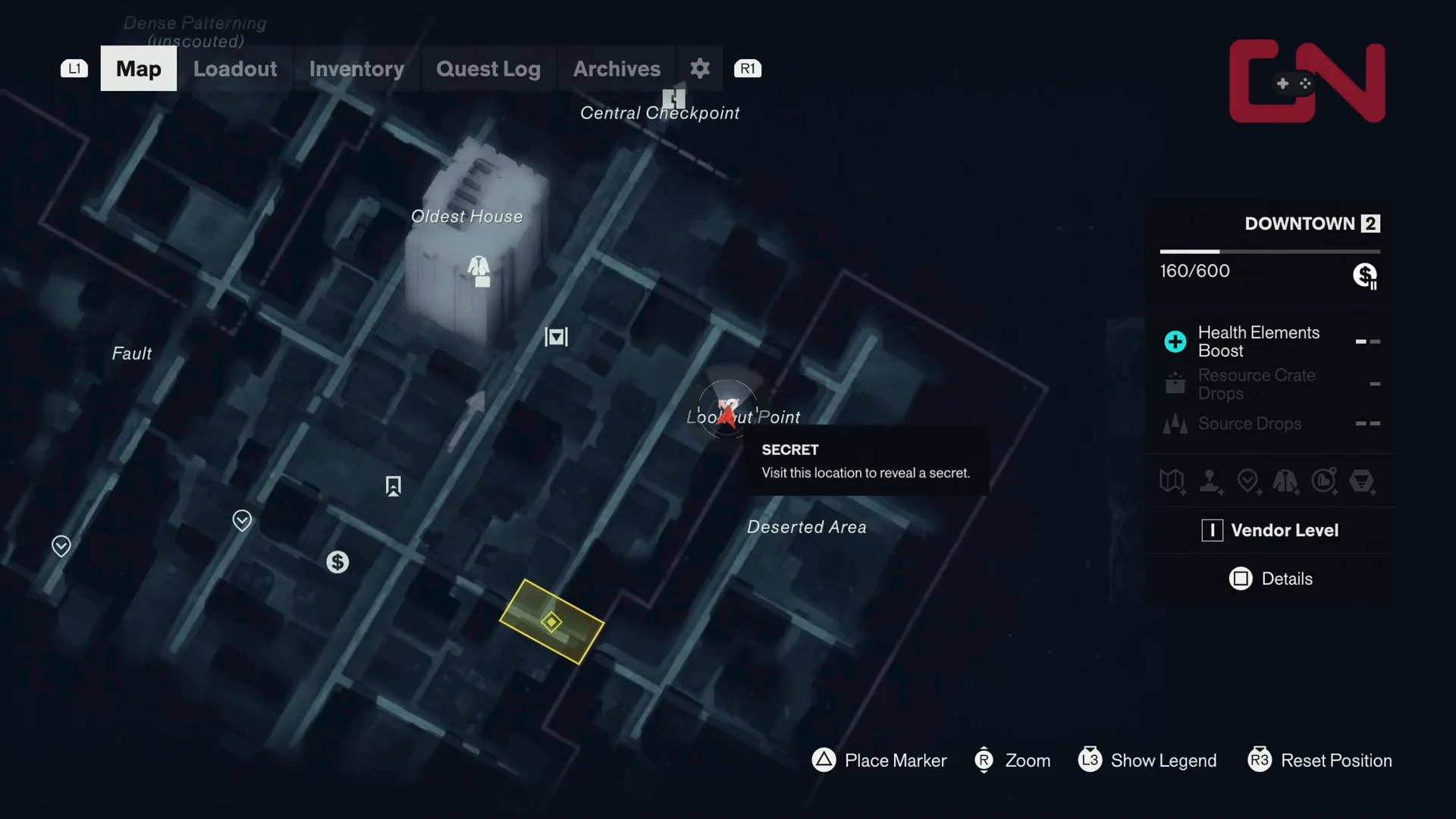 Map location of Secret