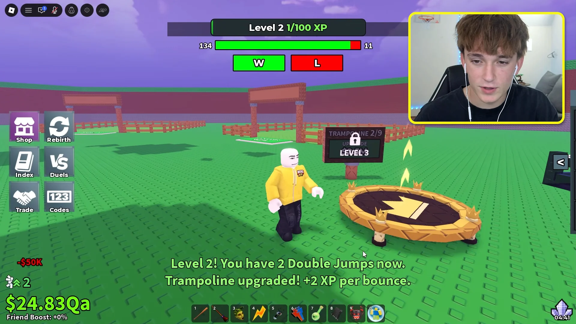 Trampoline Upgrades & Jump Mechanics
