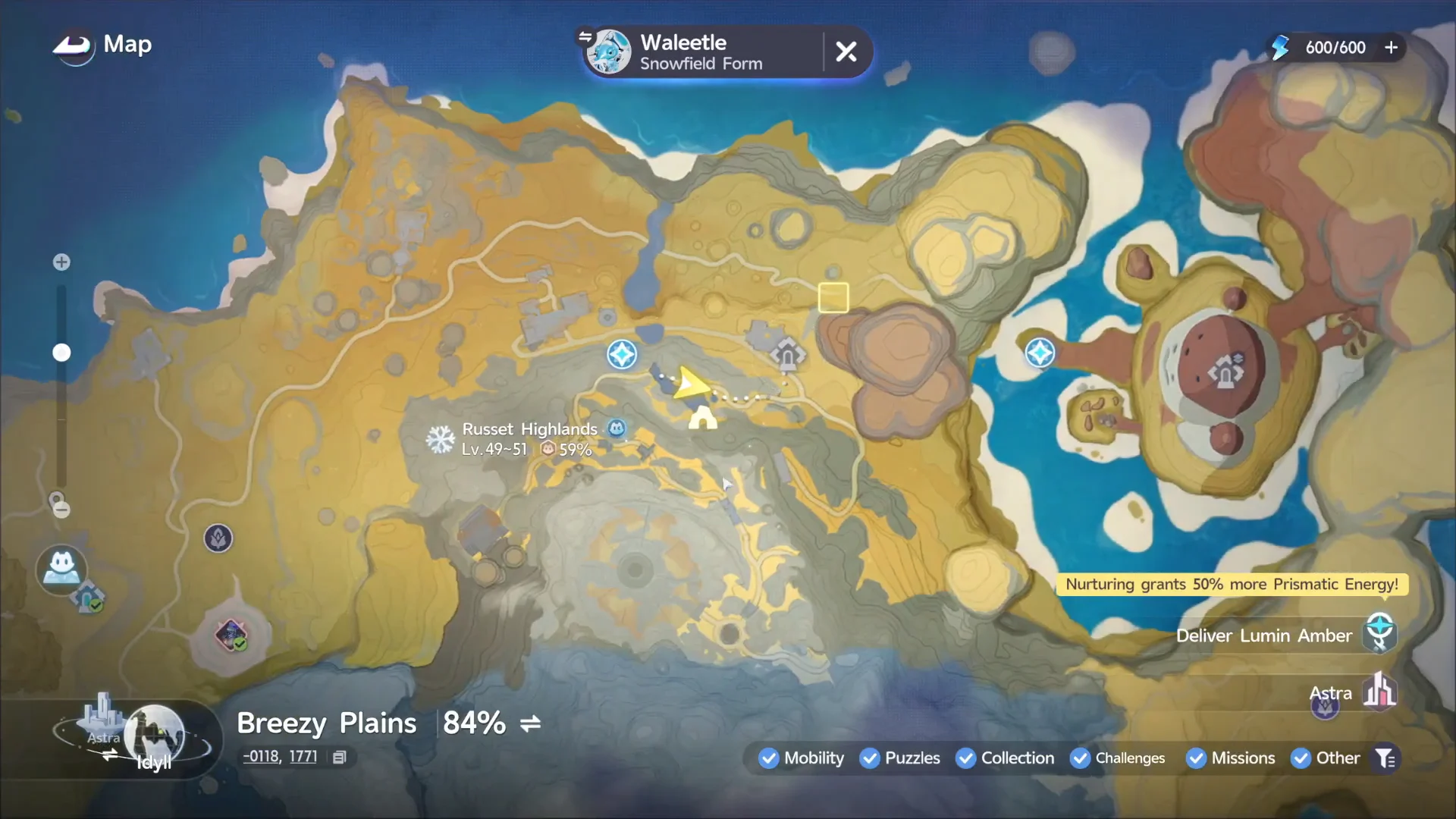Map Navigation to Twister Peaks