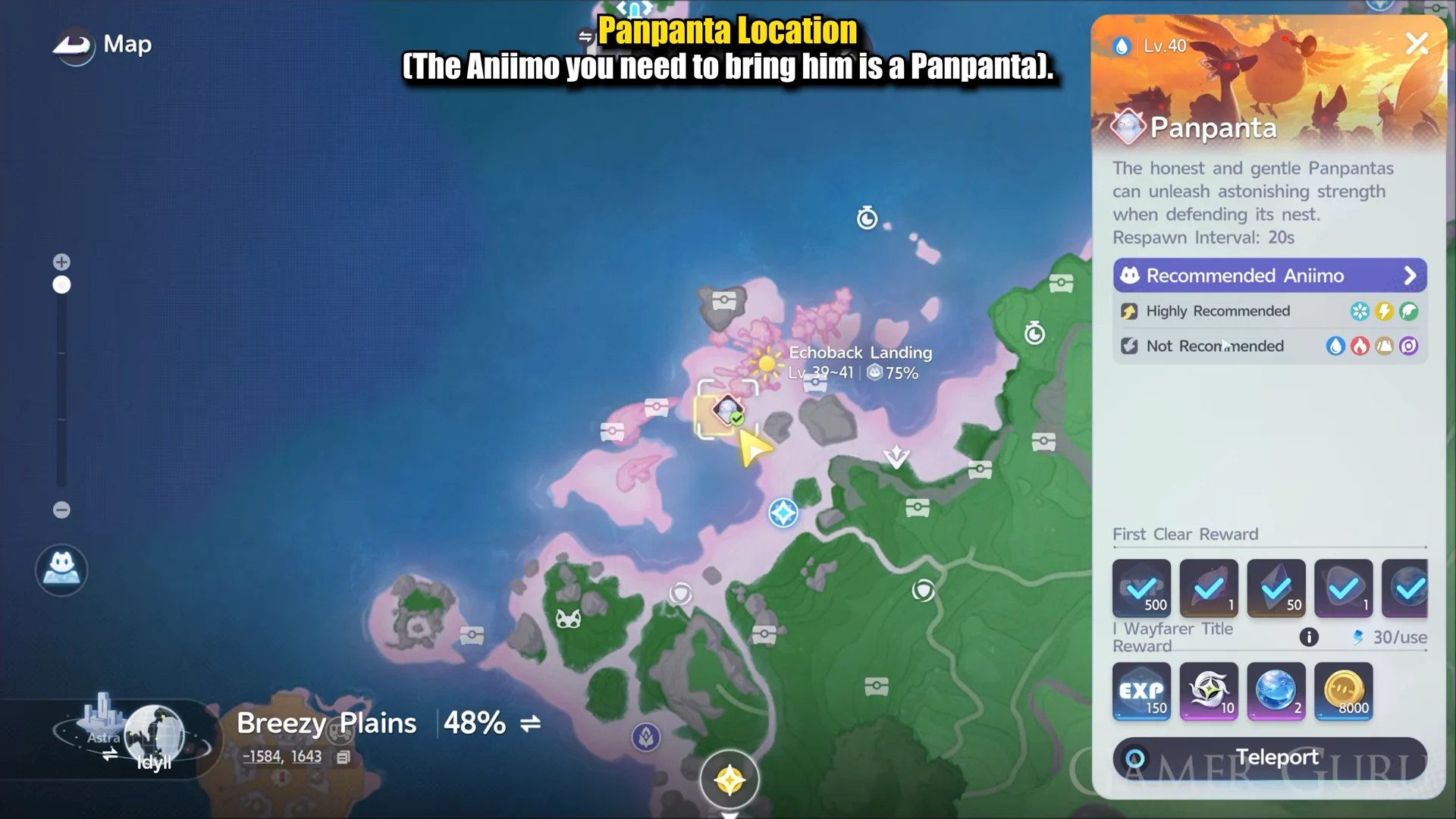 Panpanta Location on Map
