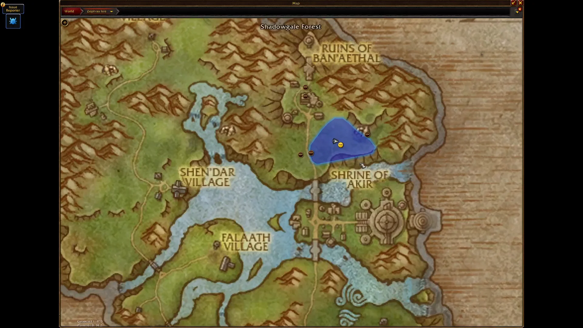 Map location display