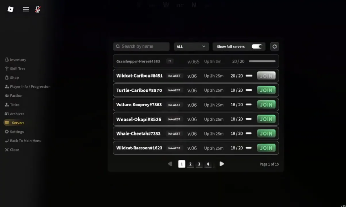 Opening Main Menu