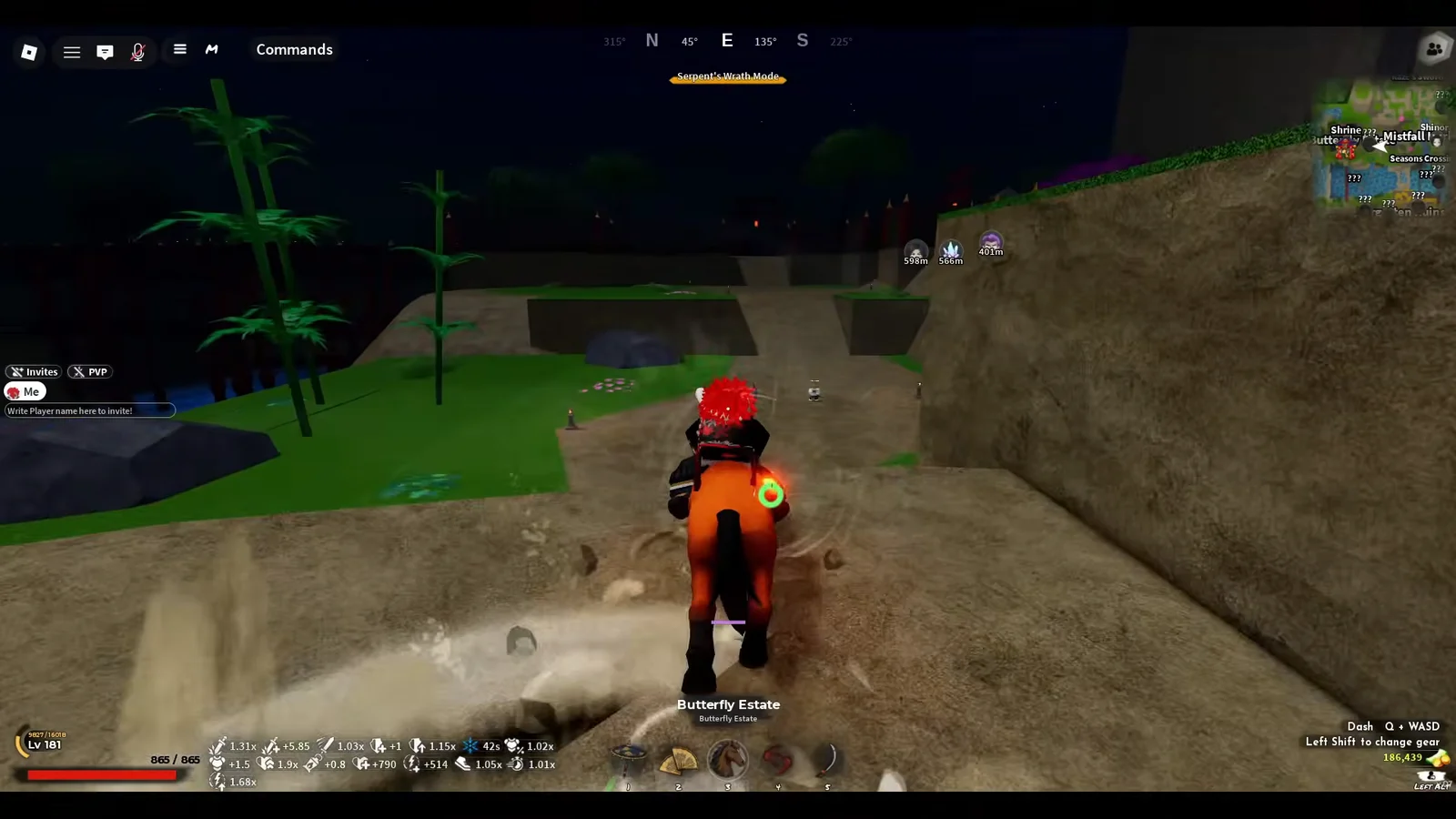 Traveling to Yeti Boss Location