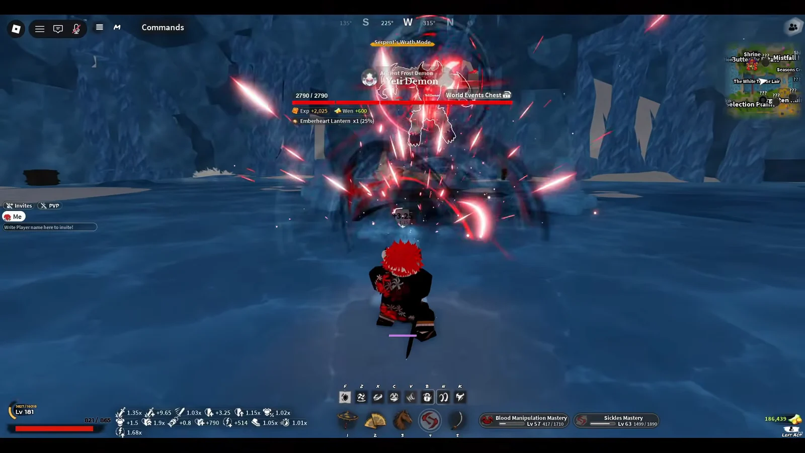 Spawning and Fighting Yeti Demon