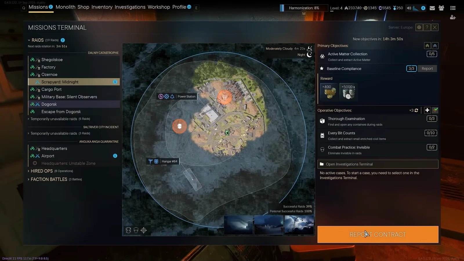 Rewards Screen and Faction Missions
