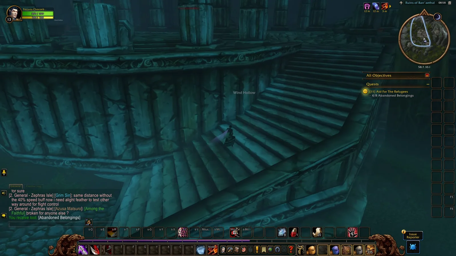 Ascending the staircase