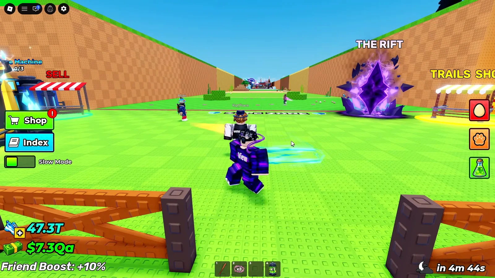 Placing traps and hitting players