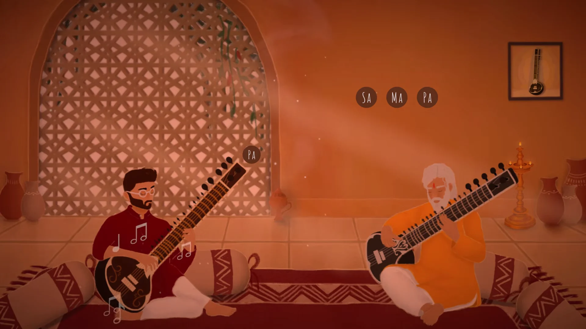 Classical Sitar Lesson Rhythm Game