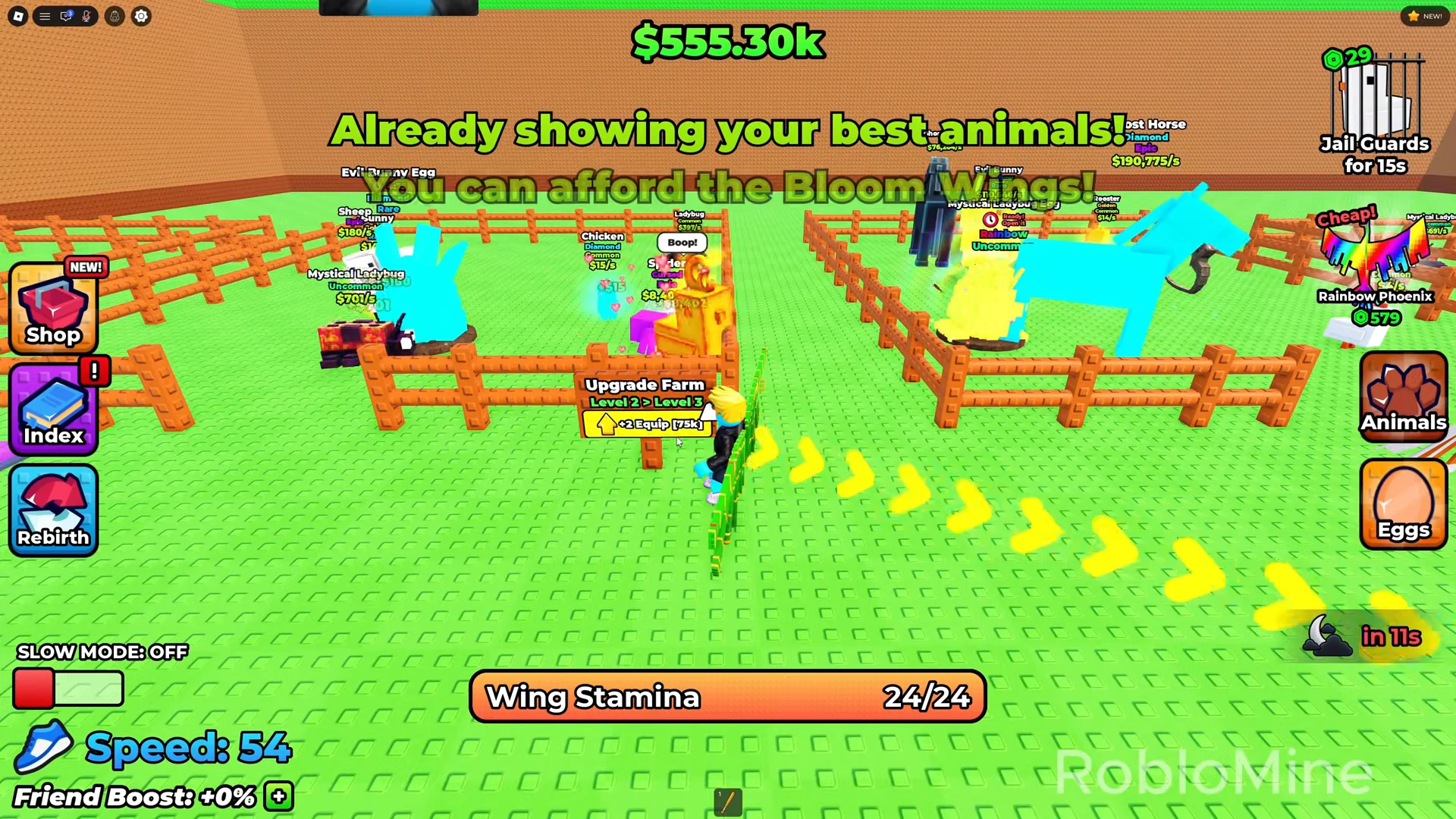 Upgrading Farm to Level 3
