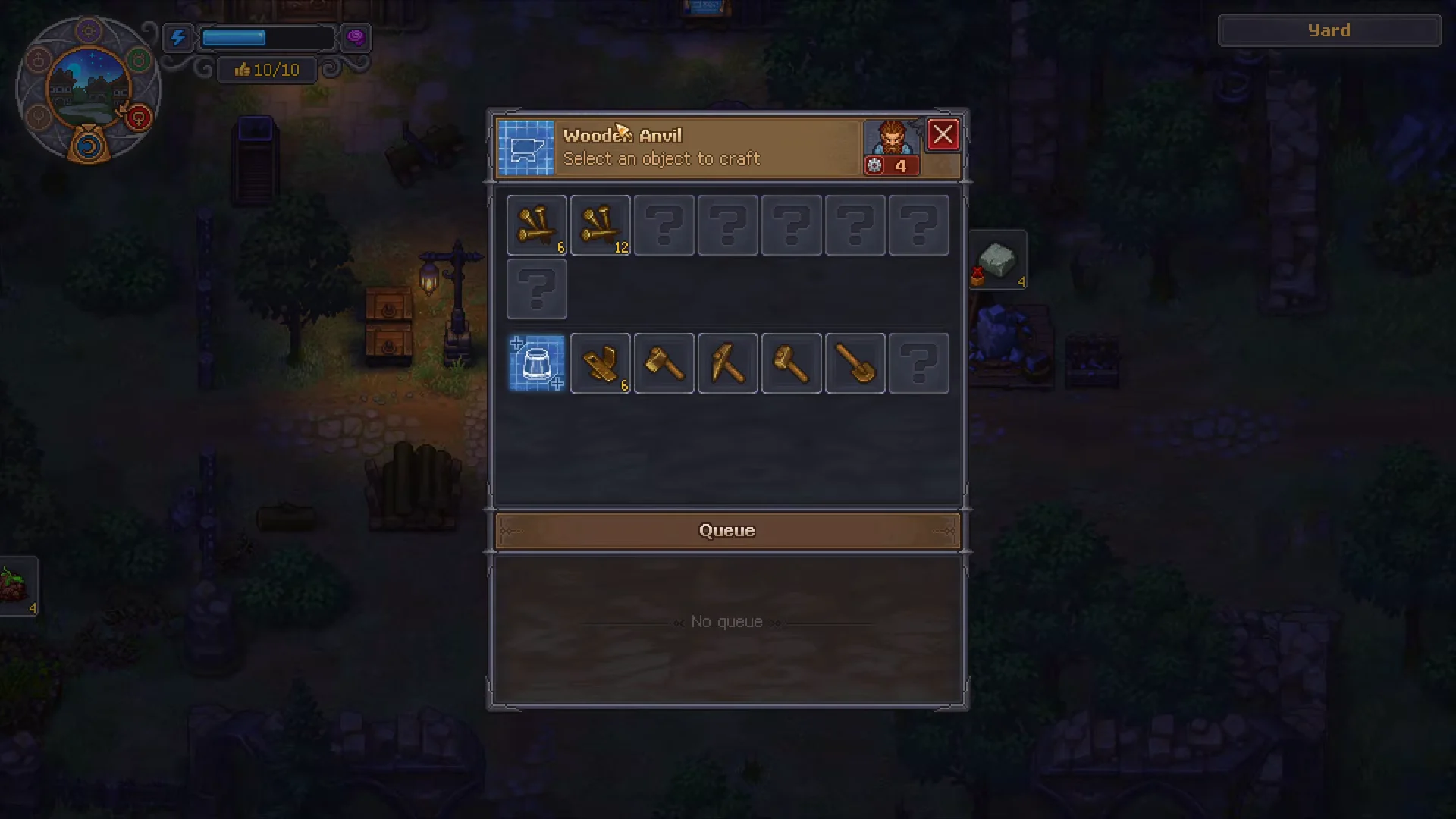 Wooden Anvil Crafting Menu
