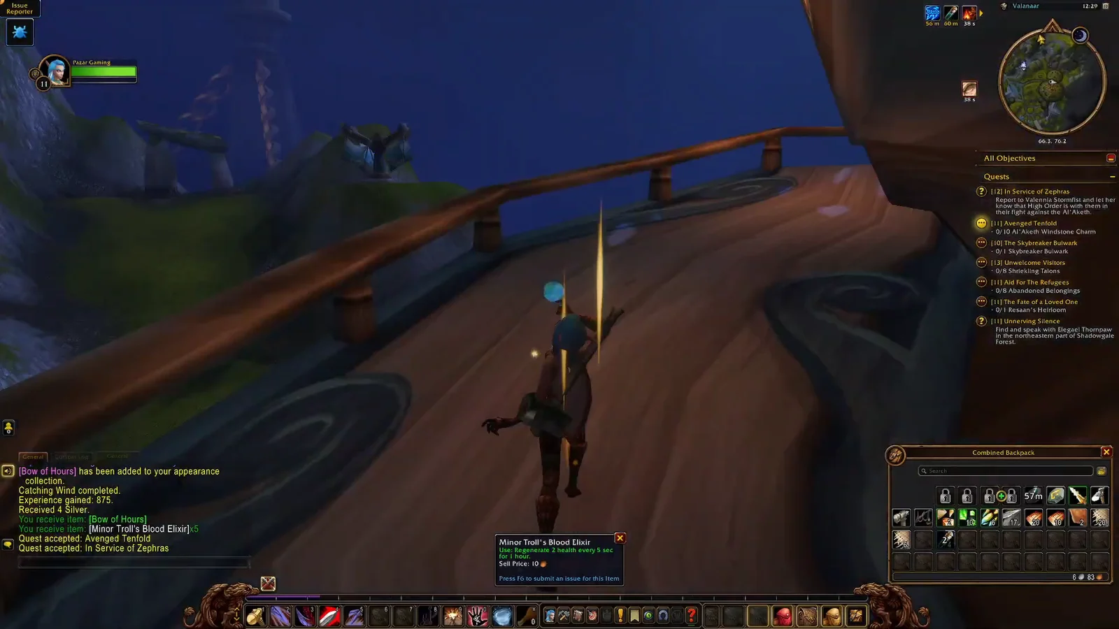 Climbing the exterior ramp