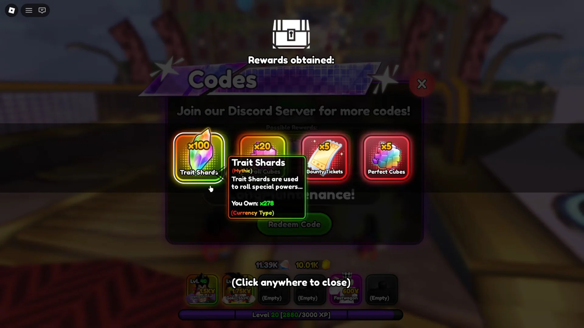 Redeeming Codes