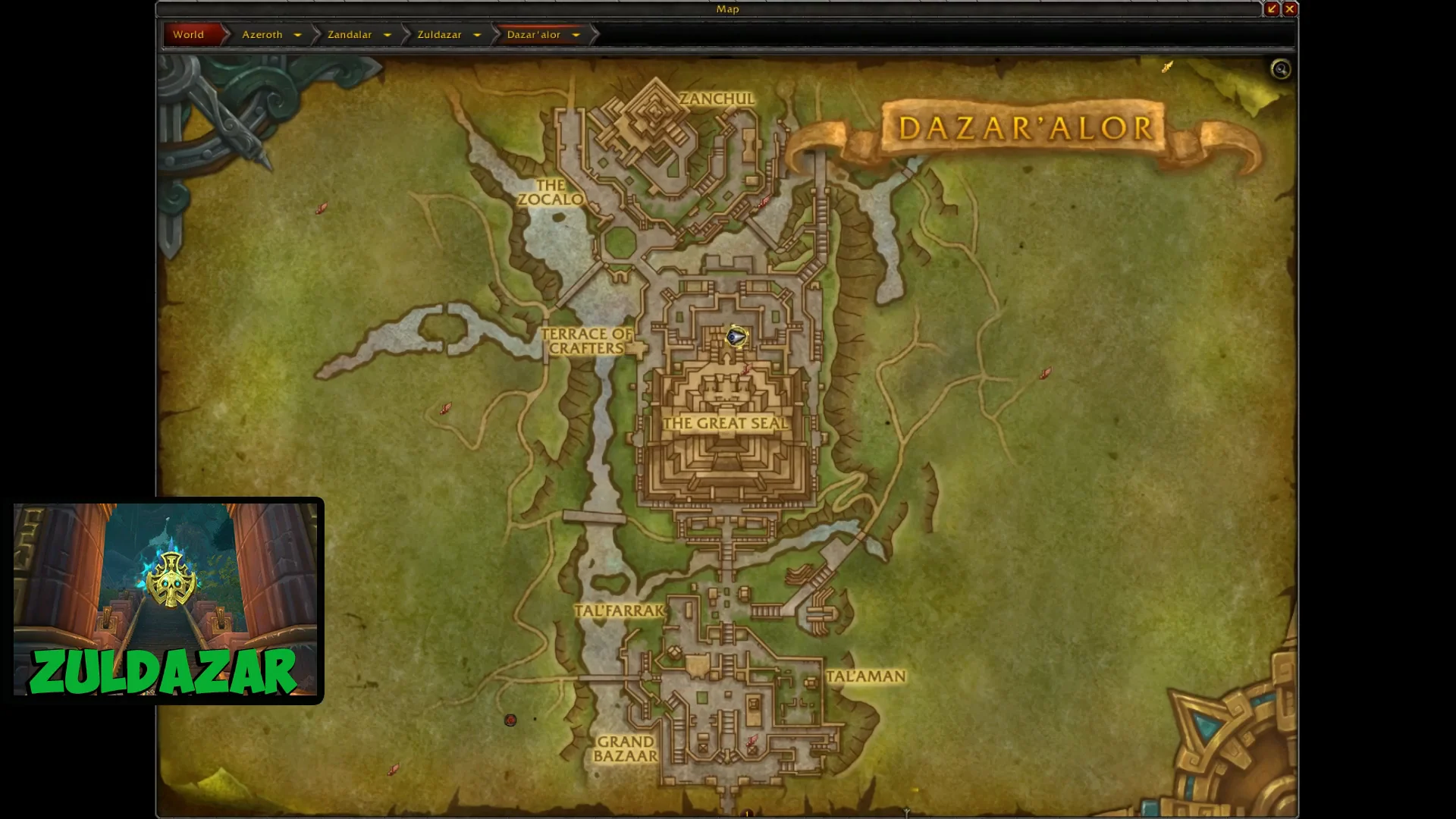 Descending Dazar'alor Pyramid Stairs