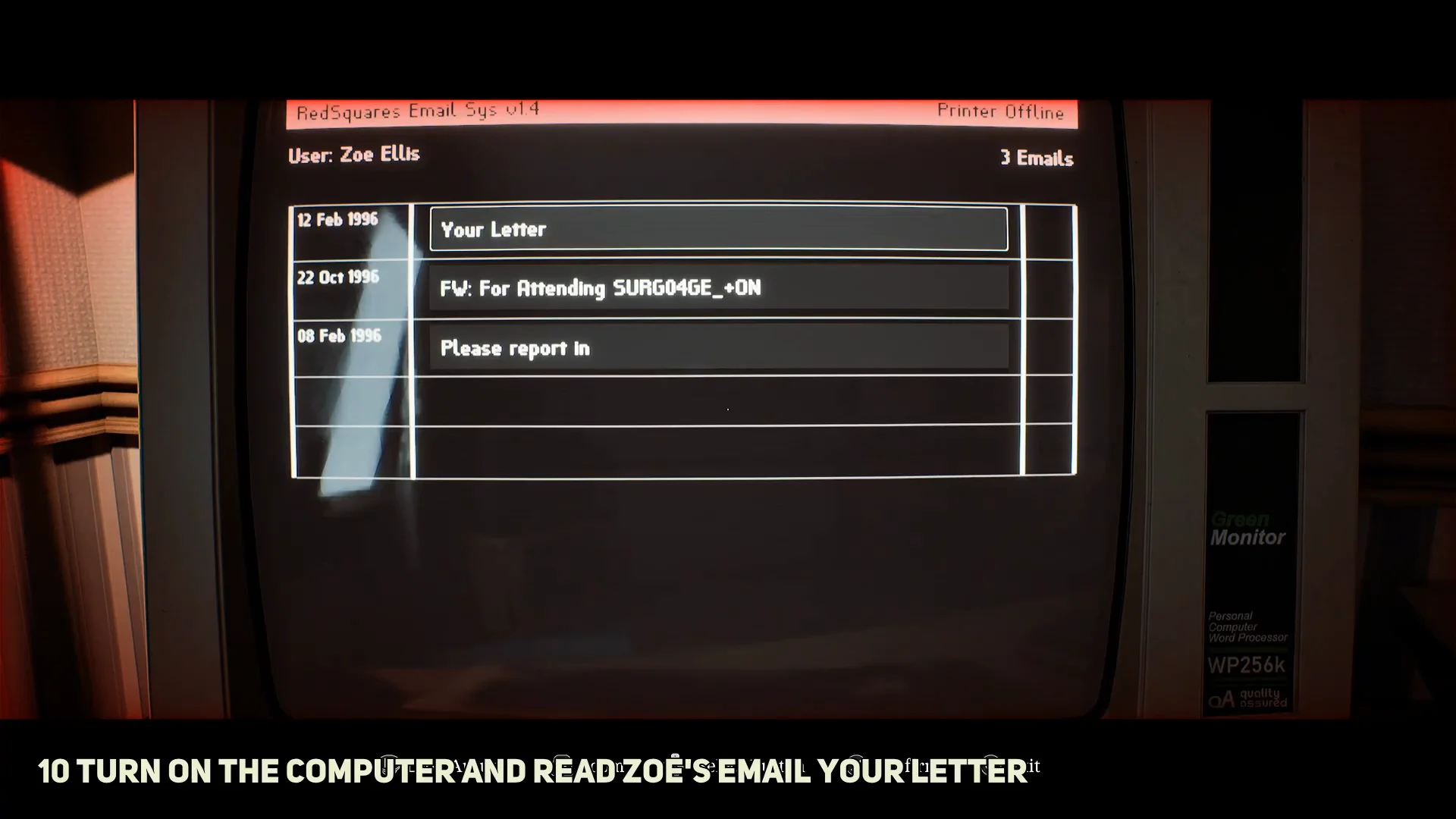 Read Zoe's email Your Letter