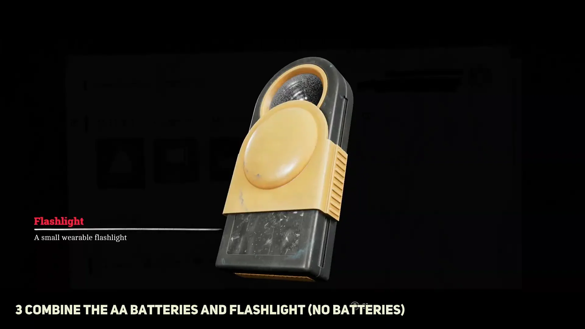 Combine the batteries and flashlight