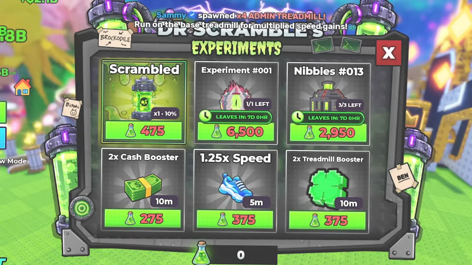 Dr. Scramble Menu