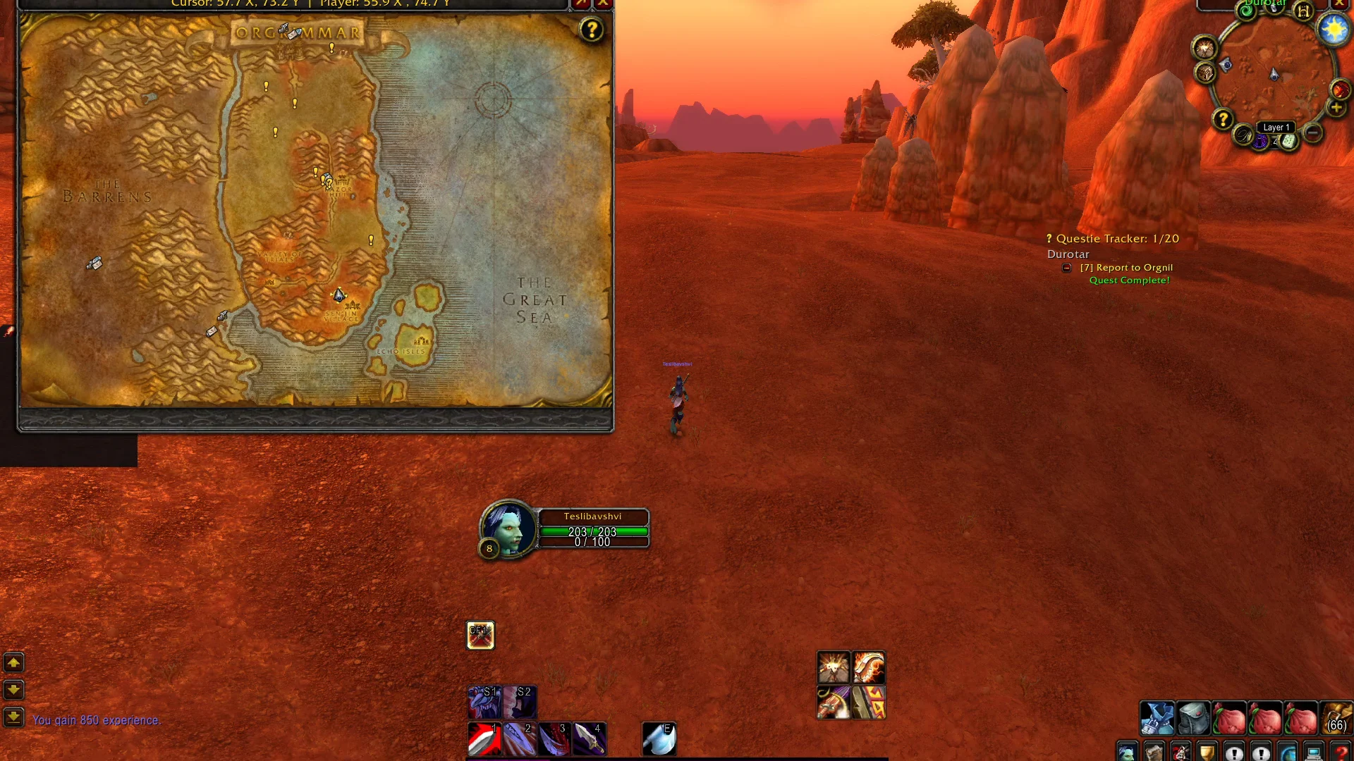 Checking the Durotar Map