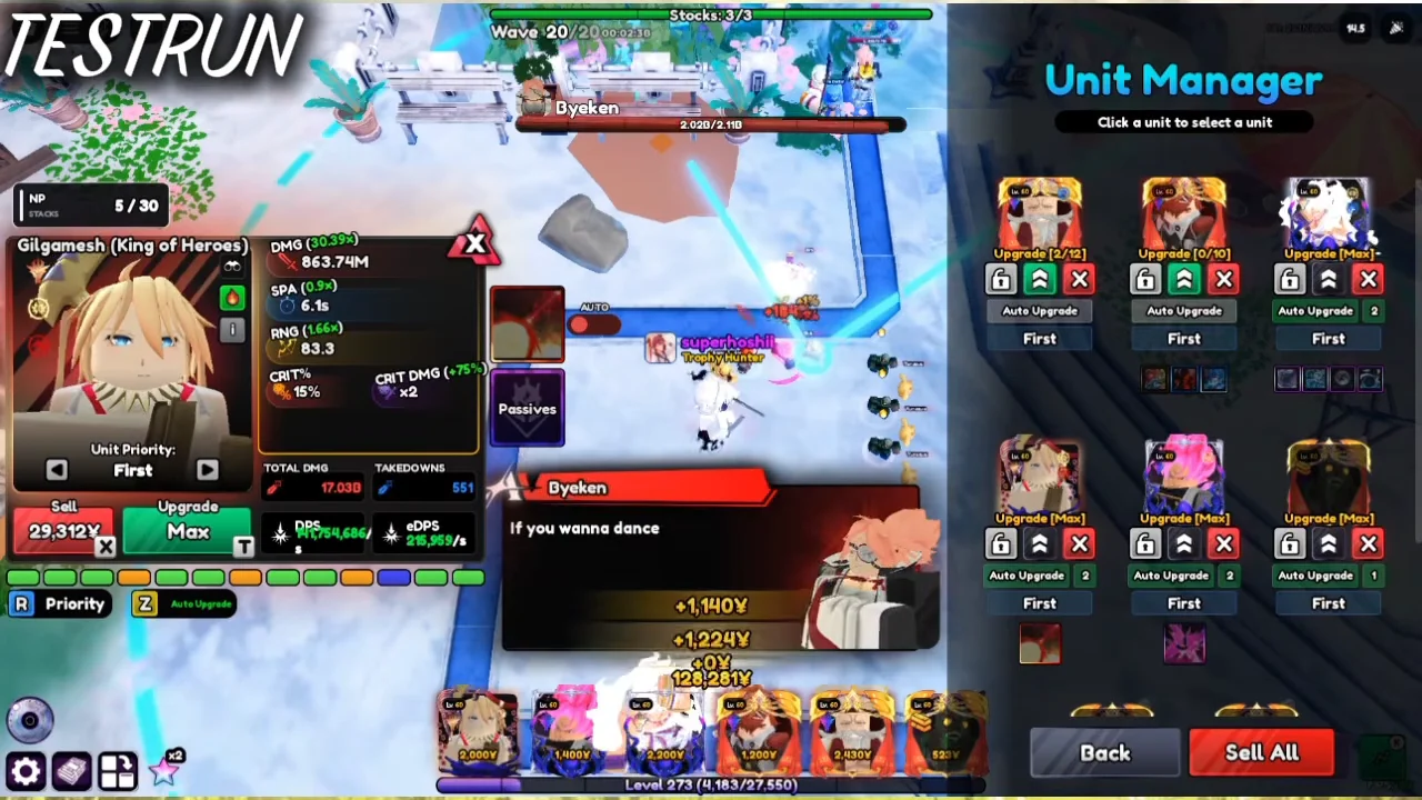 Final Boss Wave and Gilgamesh Nuke