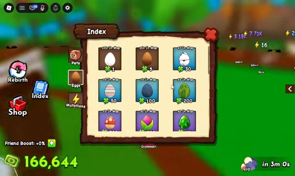 Checking egg locations in Index