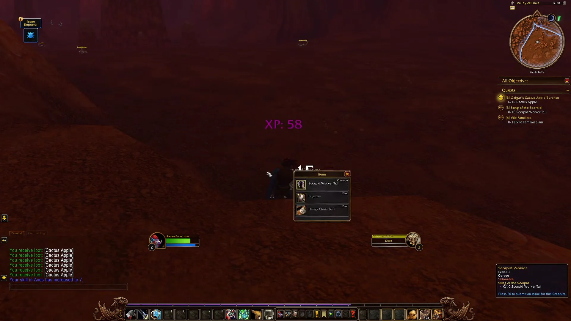 Slaying First Scorpid Worker