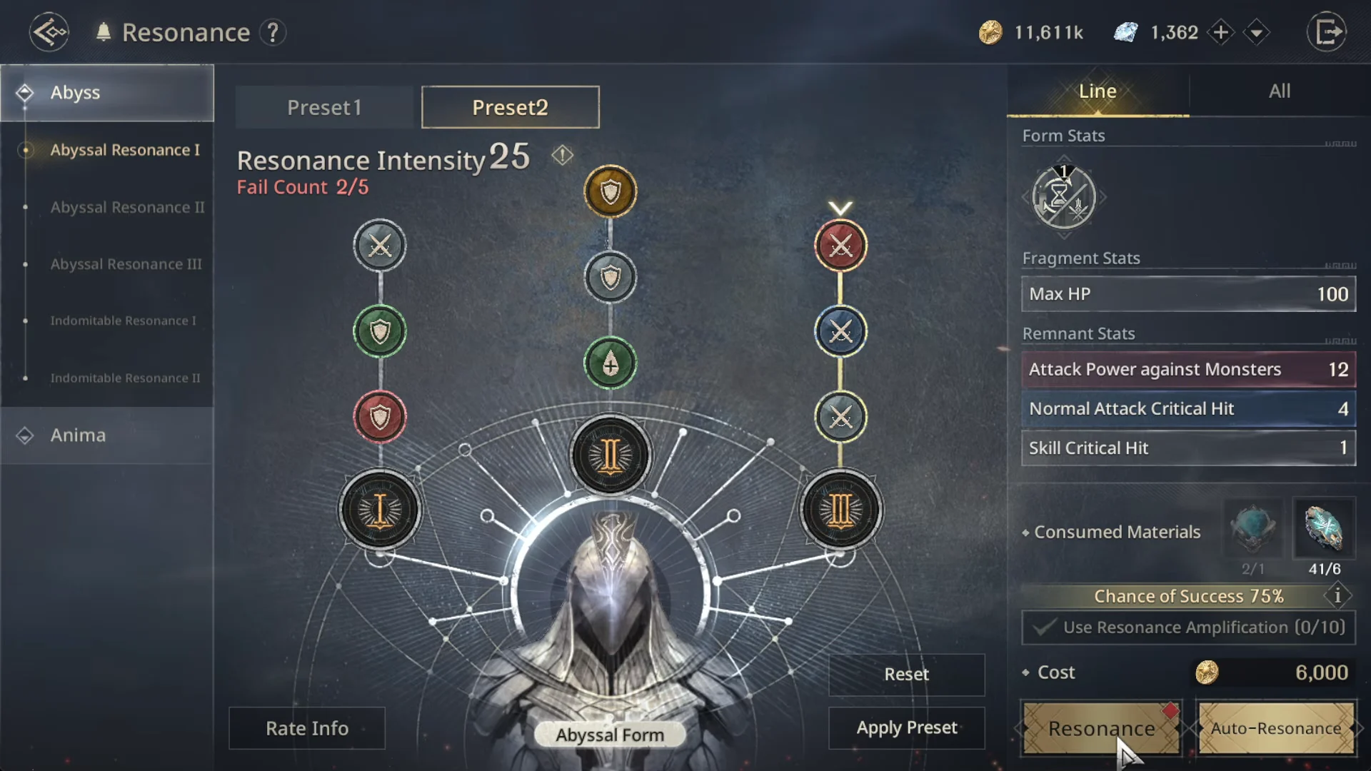 Continued Resonance Attempts