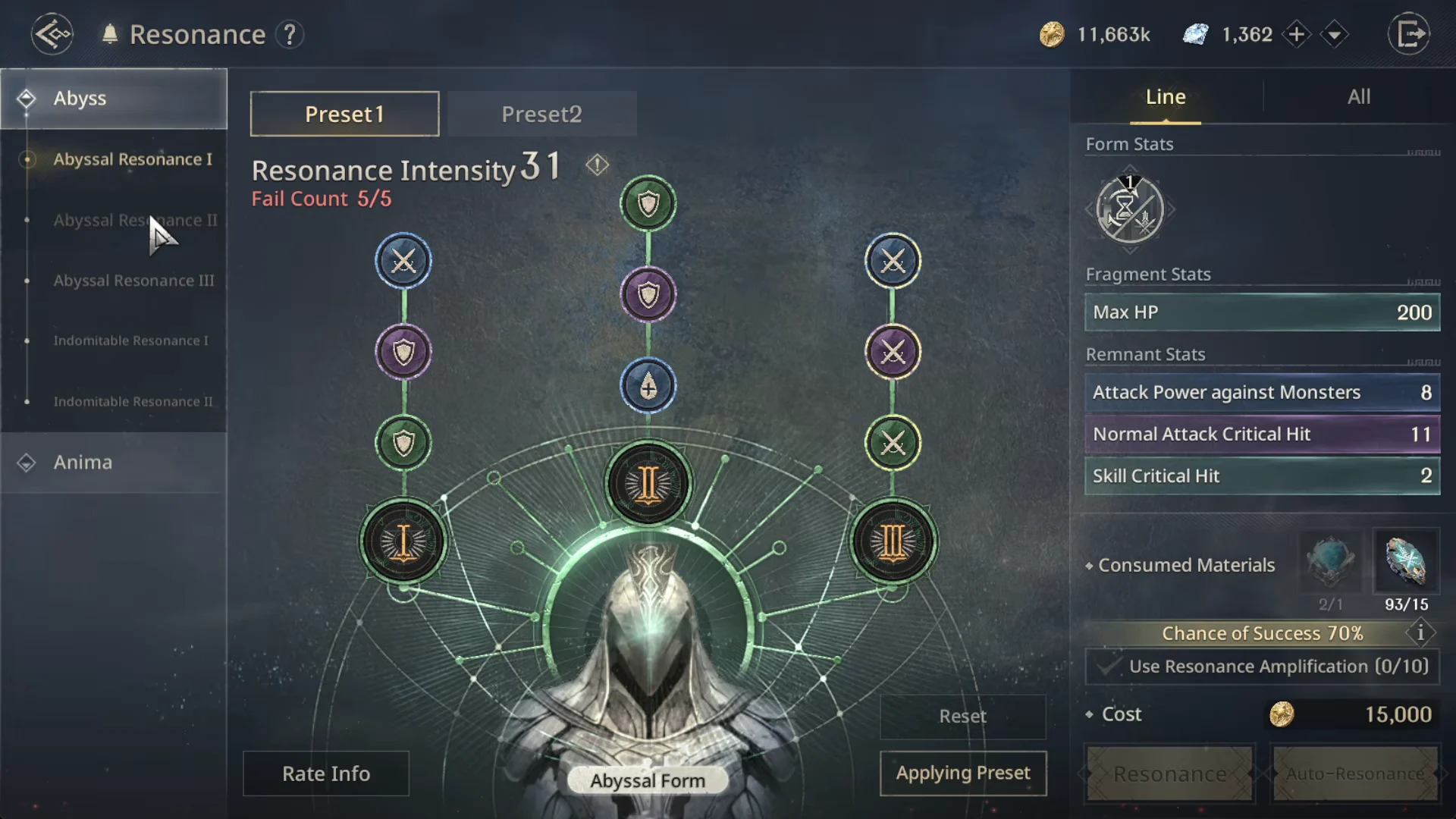 Opening Menu to Resonance