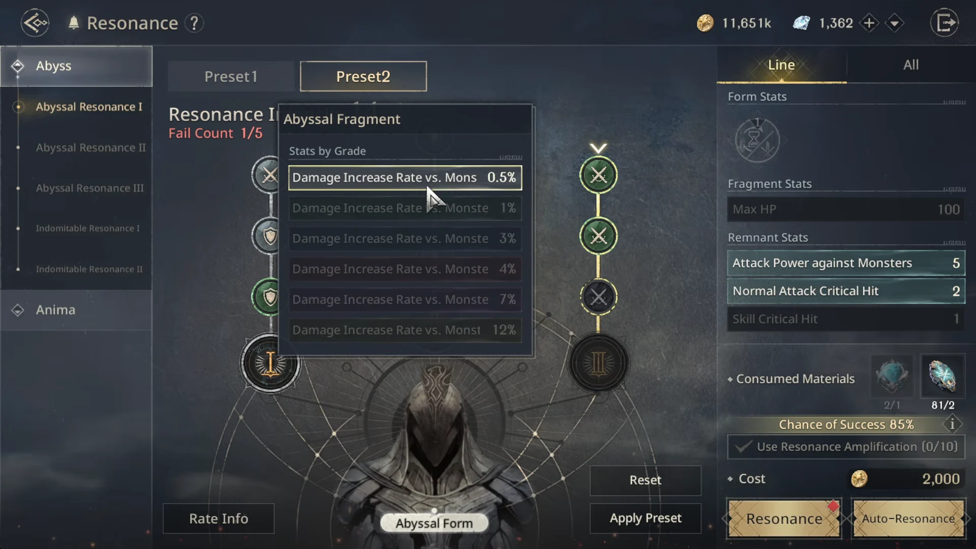 Inspecting Abyssal Fragment Stat Tiers