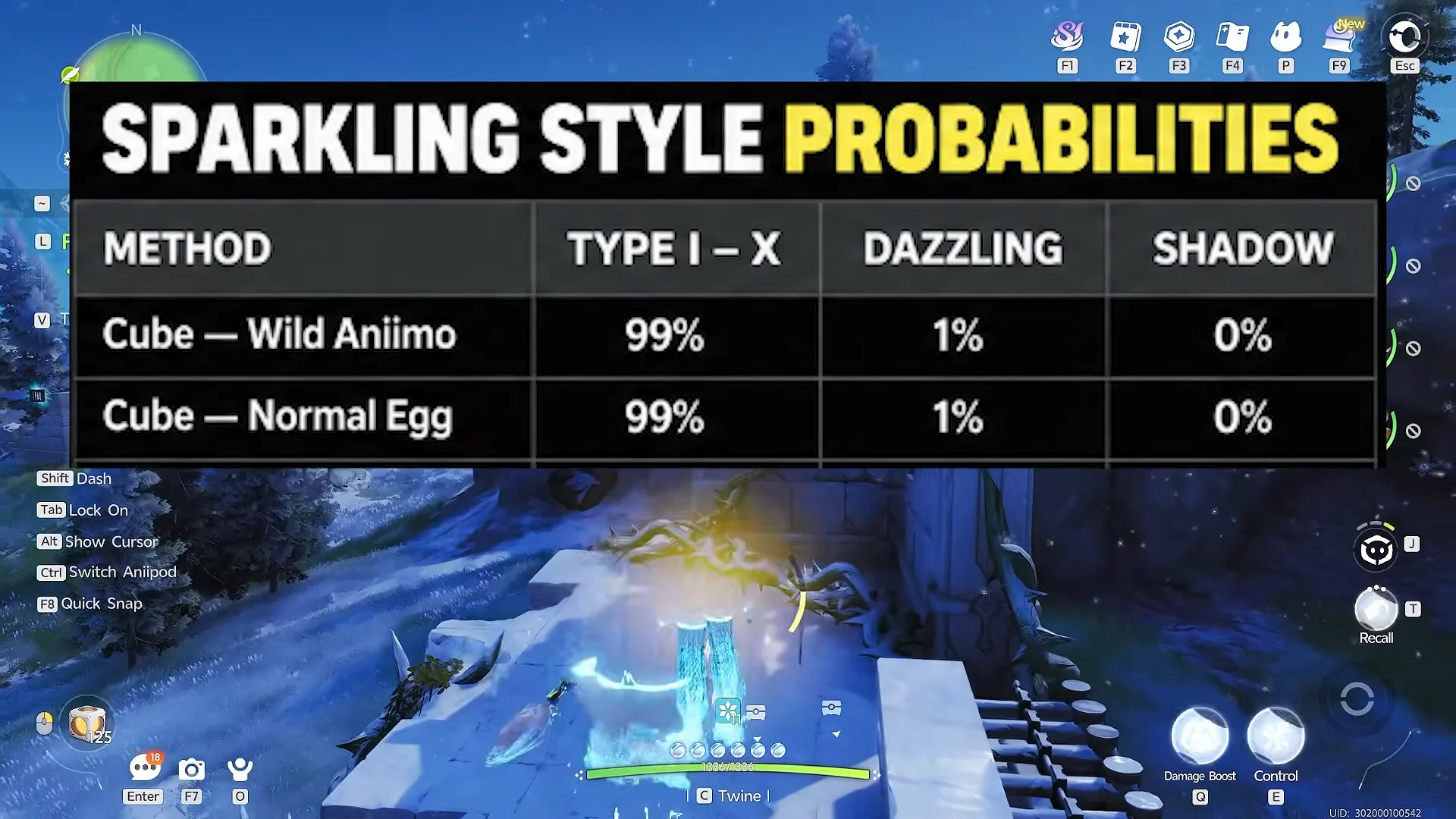 Sparkling Cube on Normal Egg