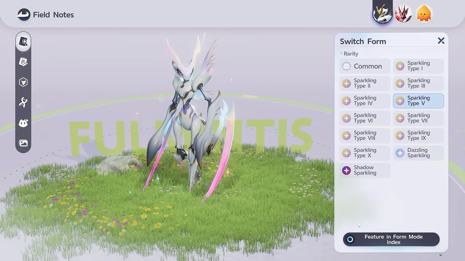 Viewing Switch Form menu