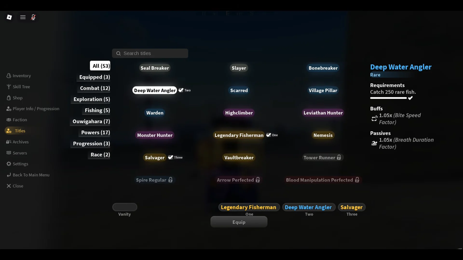Equipping Recommended Titles