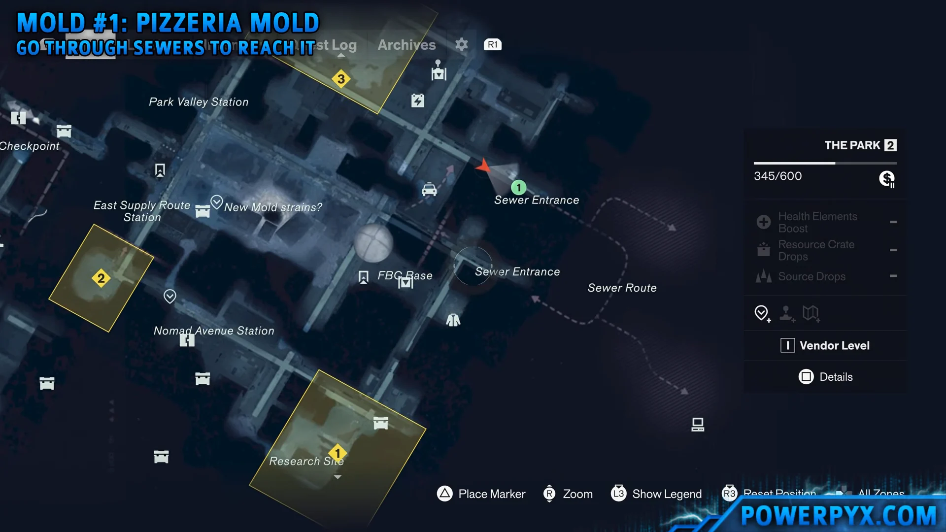 Mold #1 Location Map