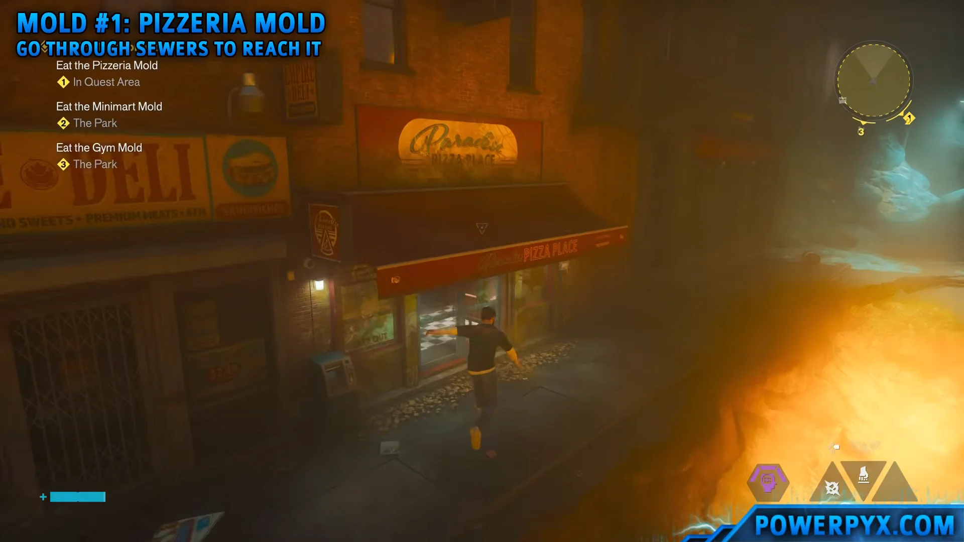 Traversing Sewers to Pizzeria