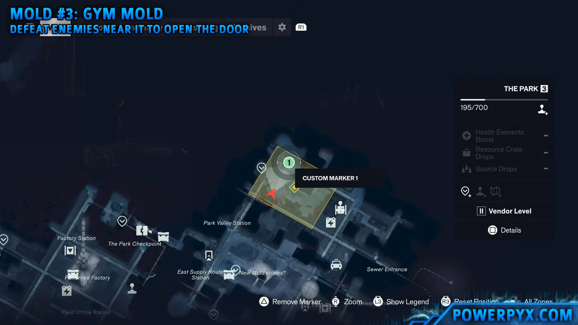 Mold #3 Gym Mold Map