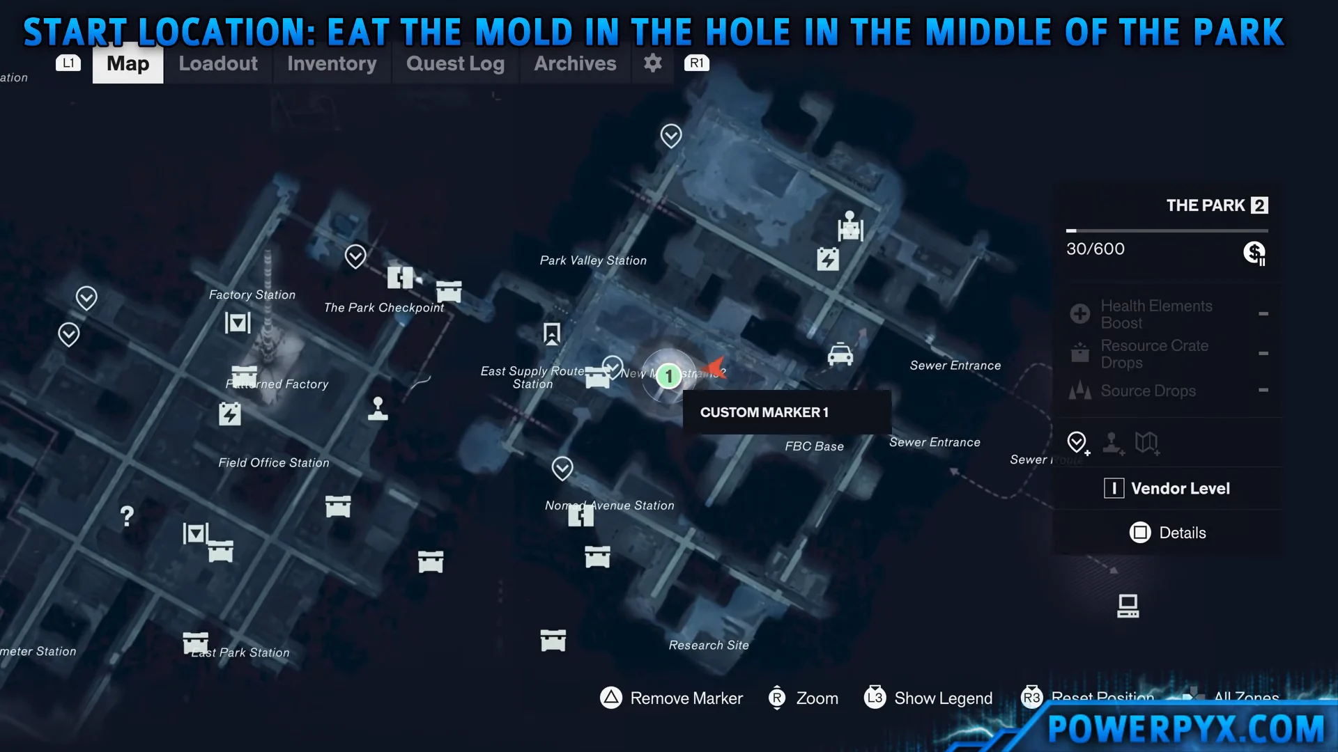 Start Location Map