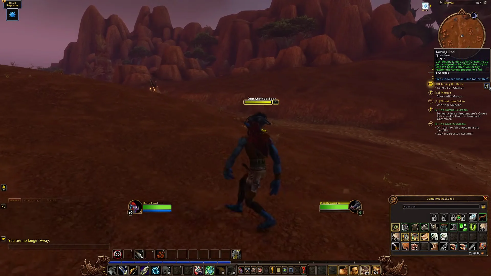 Inspecting Taming Rod