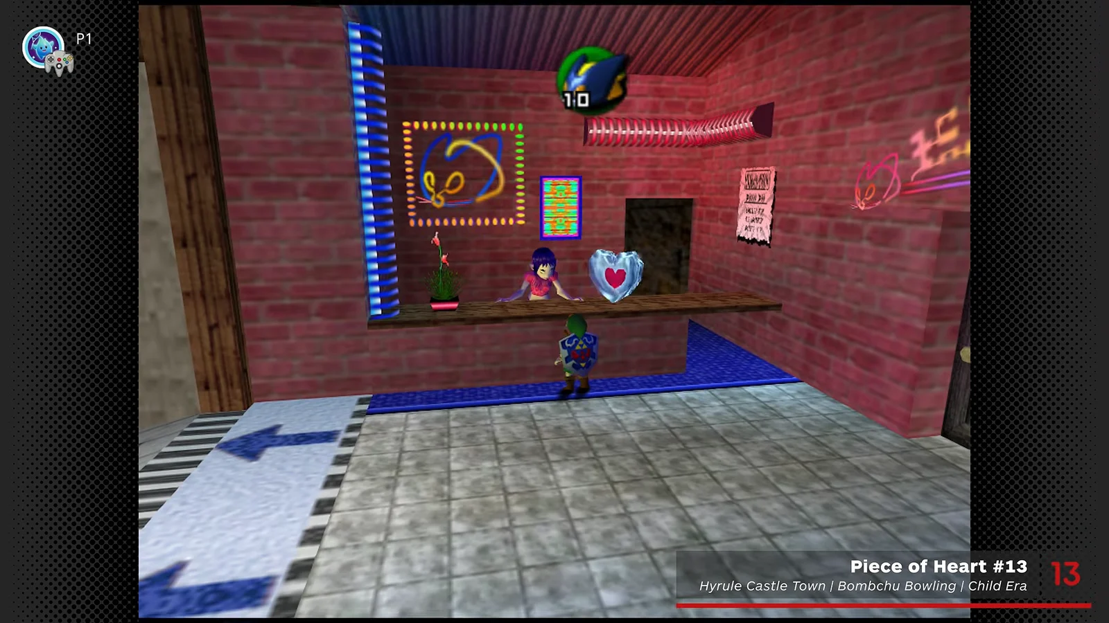 Piece of Heart #13 (Hyrule Castle Town / Bombchu Bowling / Child Era)