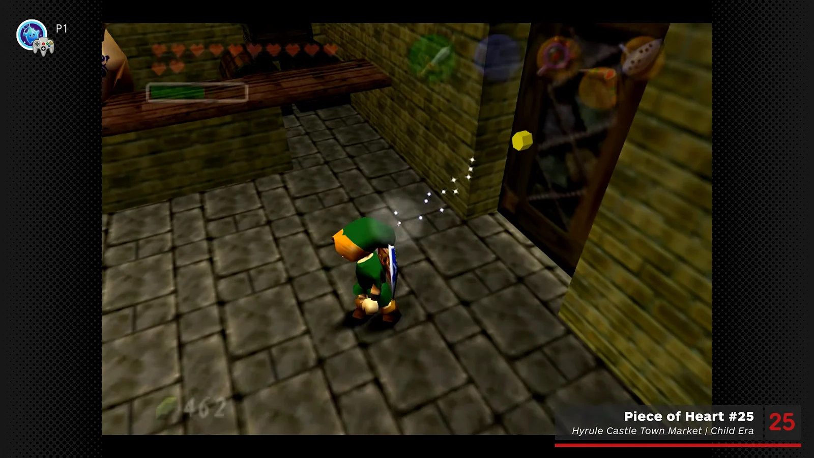 Piece of Heart #25 (Hyrule Castle Town Market / Child Era)