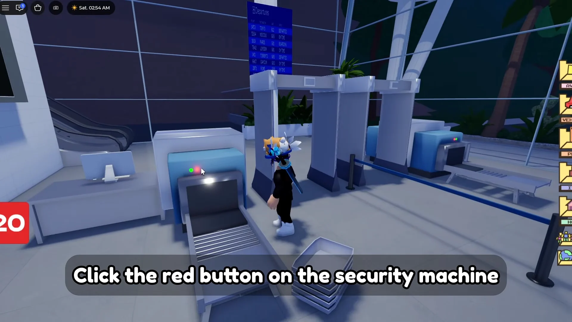Clicking security button