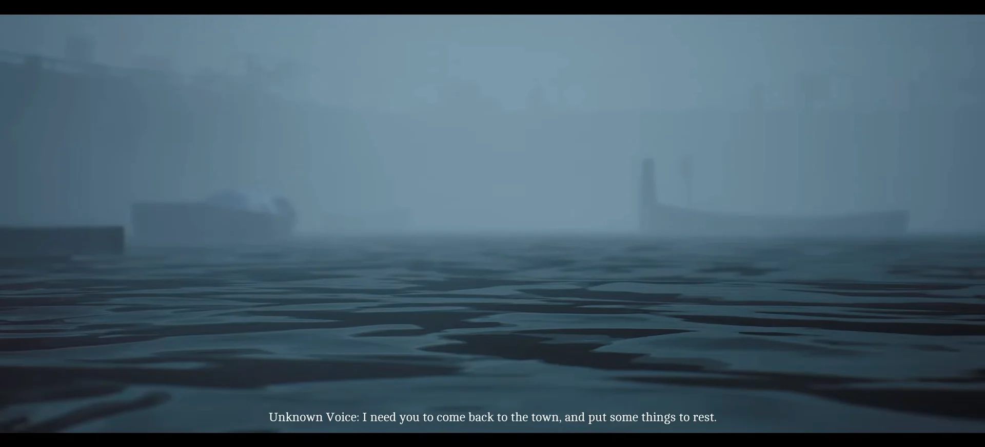 Foggy Shoreline Arrival