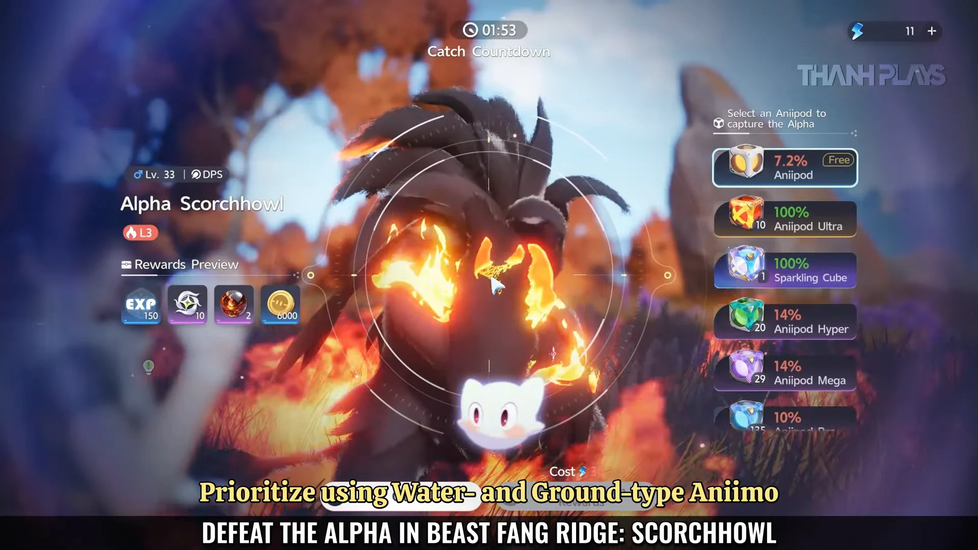 Defeat Scorchhowl in Beast Fang Ridge