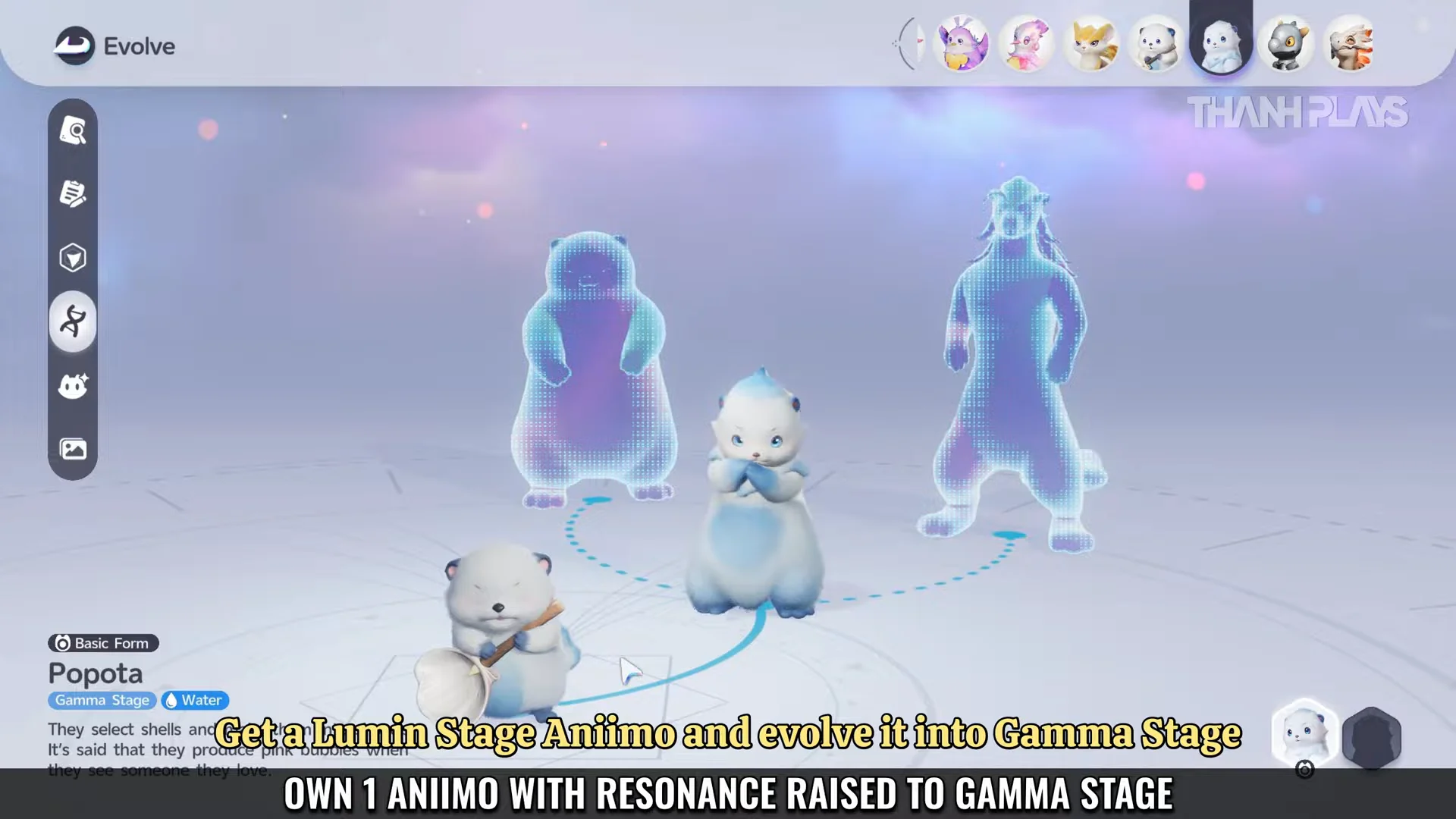 Own 1 Aniimo with Resonance Raised to Gamma Stage