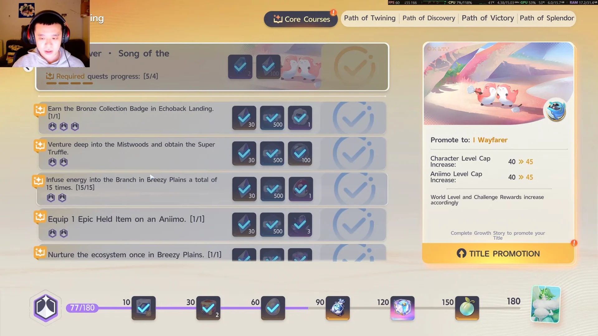 Path Courses Milestone EXP