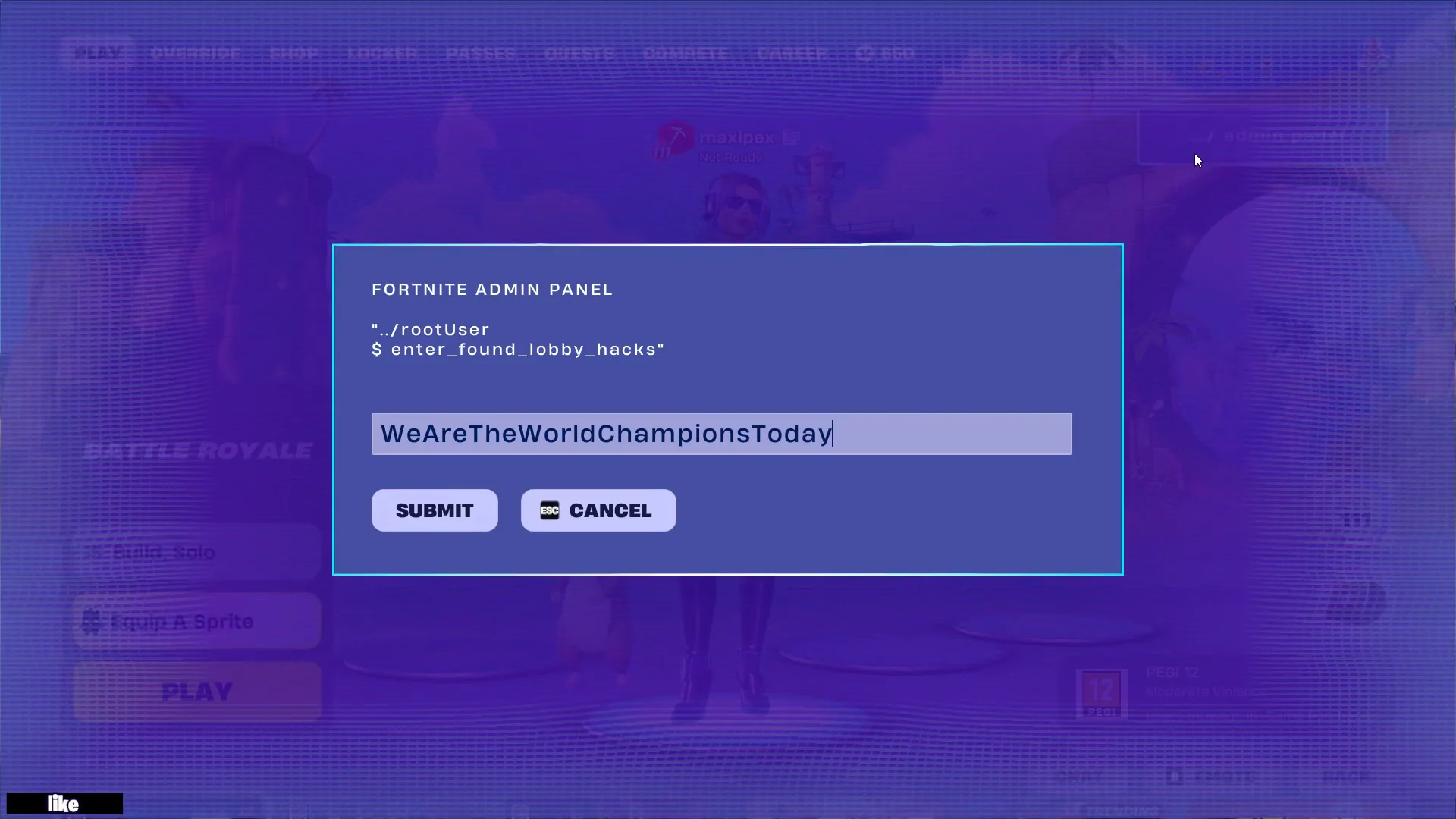 Code 3: WEAreTheWorldChampionsToday