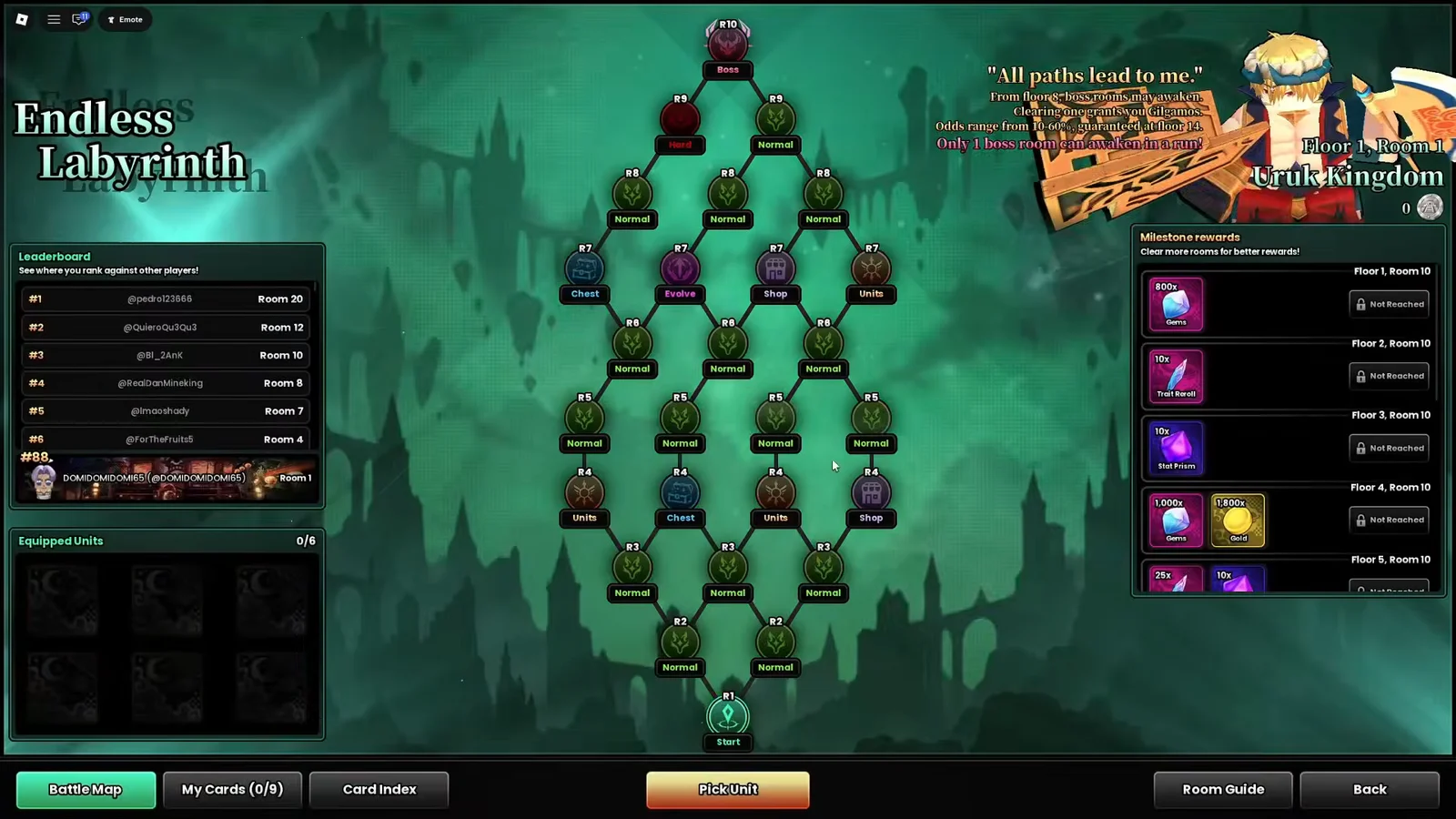 Endless Labyrinth Interface